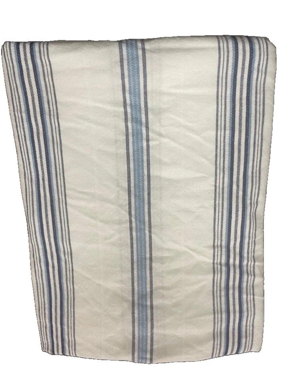 Canopy Blue White Ticking Stripe Shower Curtain 65x72 Farmhouse Coastal Cottage